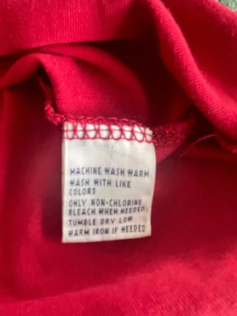 Rare Polo Ralph Lauren Red T-Shirt With Double-Sided Stitching Embroidered